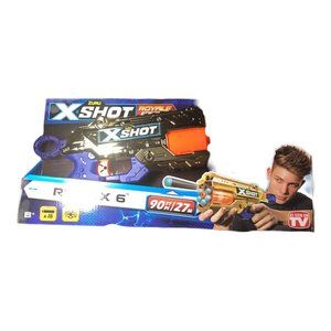 Dart Gun Zuru X Shot Royale Edition Reflex 6 Shoots 90 FT With 16 Total Darts